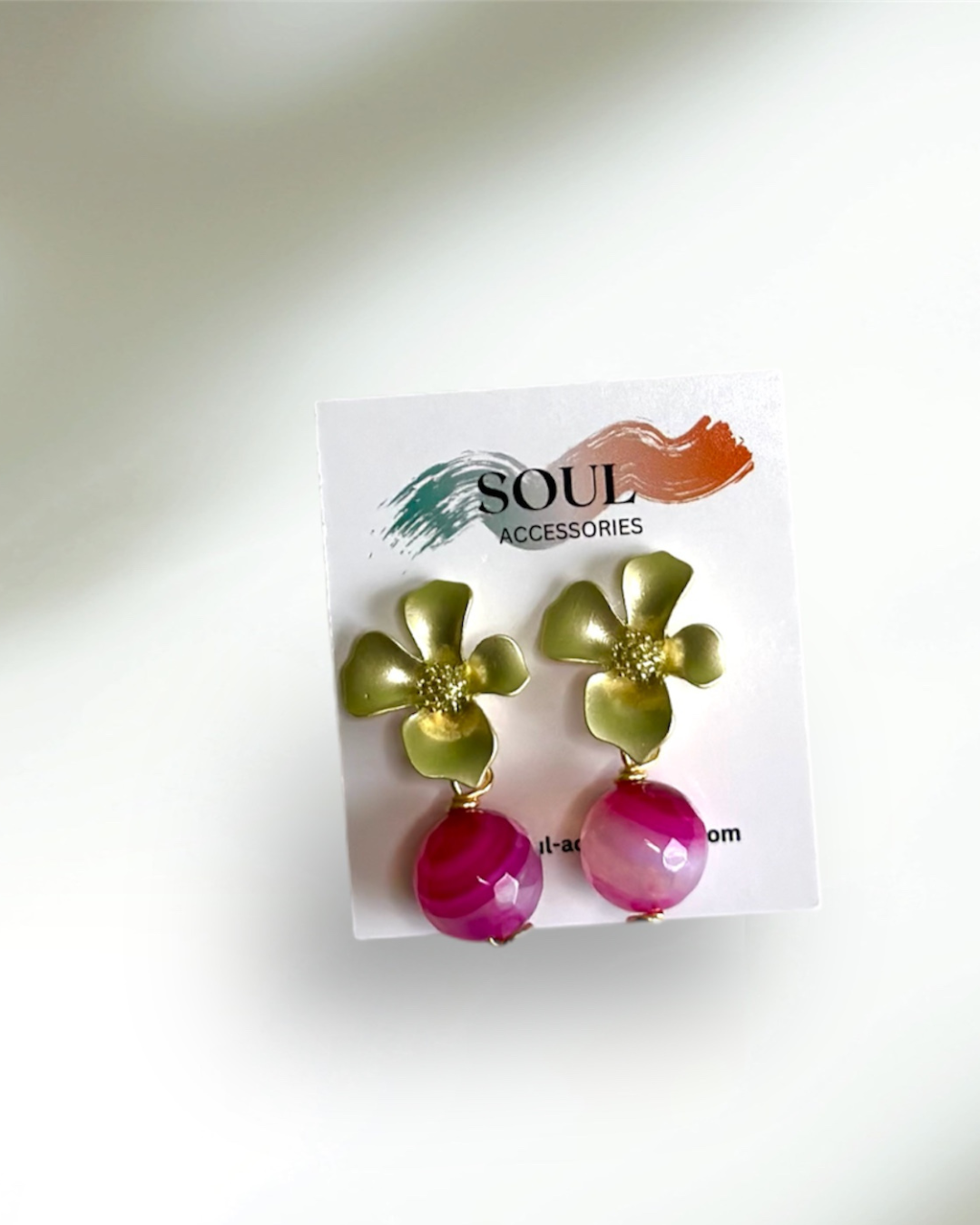 Pink Quartz Earring - Tara