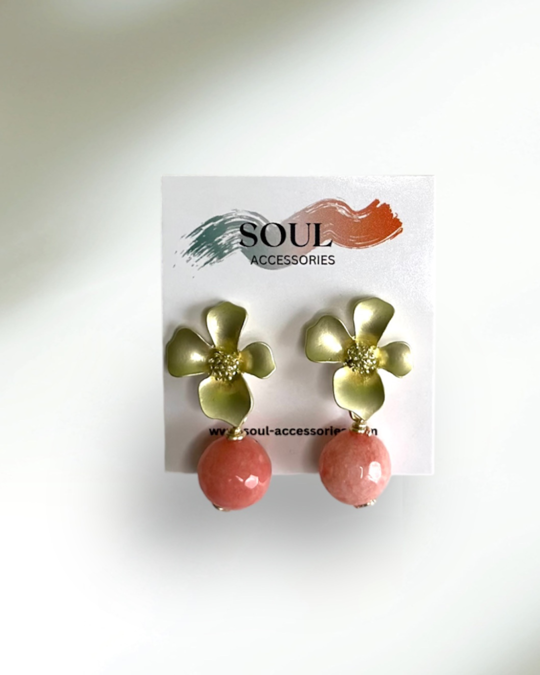 Peach Quartz Earring - Tara
