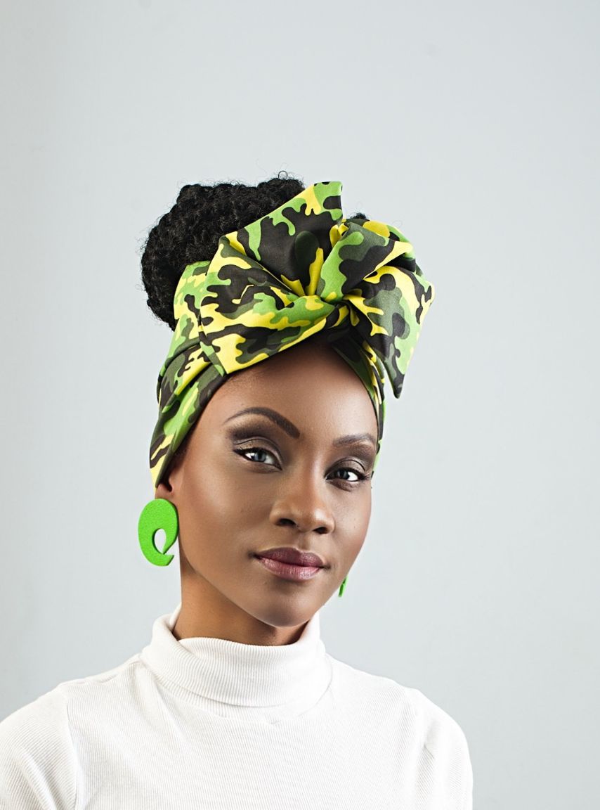 Camouflage Print. Get the perfect fit for your headwrap with our unique wire-infused design! Twist, bend and mold it into any shape you want. Say goodbye to traditional limitations!African American Headwrap, Twist Head Wrap, Flexible Wire Head Wrap, Top Knot, Turban, Vibrant Twist Tie, Versatile Wire Headband, Best Wire headwrap, head wraps for woman.