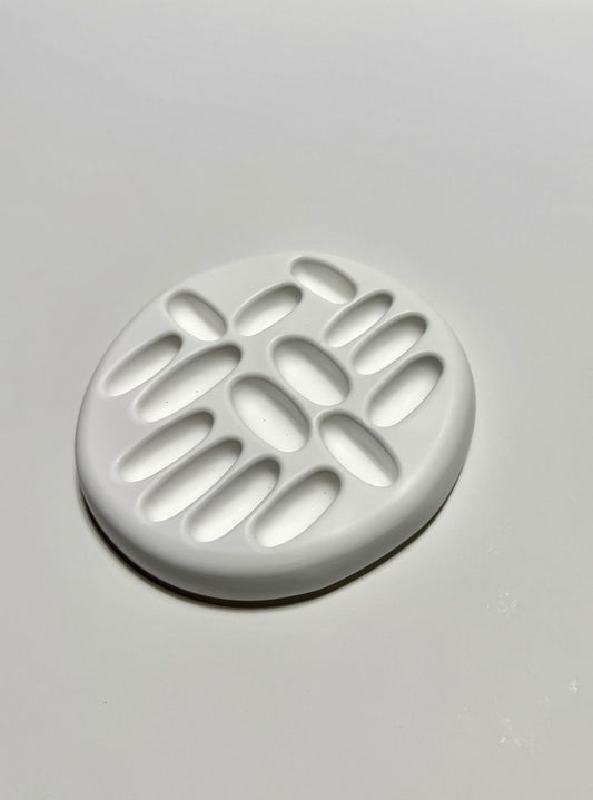 Jewelry Ring Tray, Ring Organizer, Ring Display, Woman Ring Holder, Round White