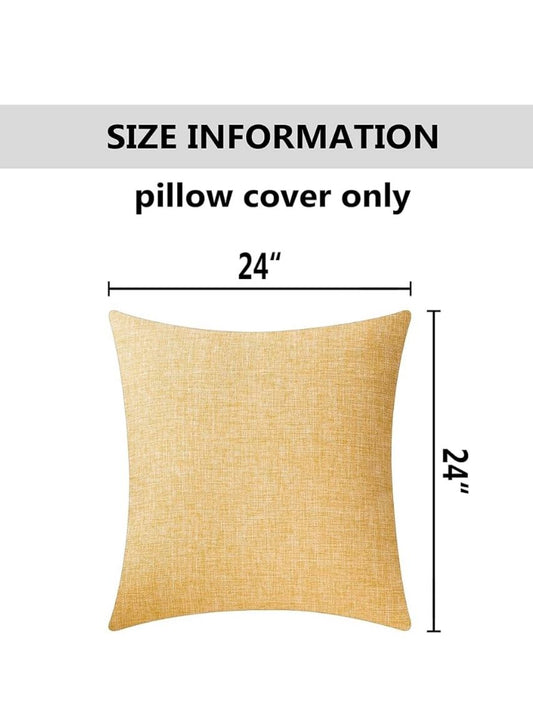 Pillow Covers, 24 x24 inch (60cm), Set of 2, Yellow