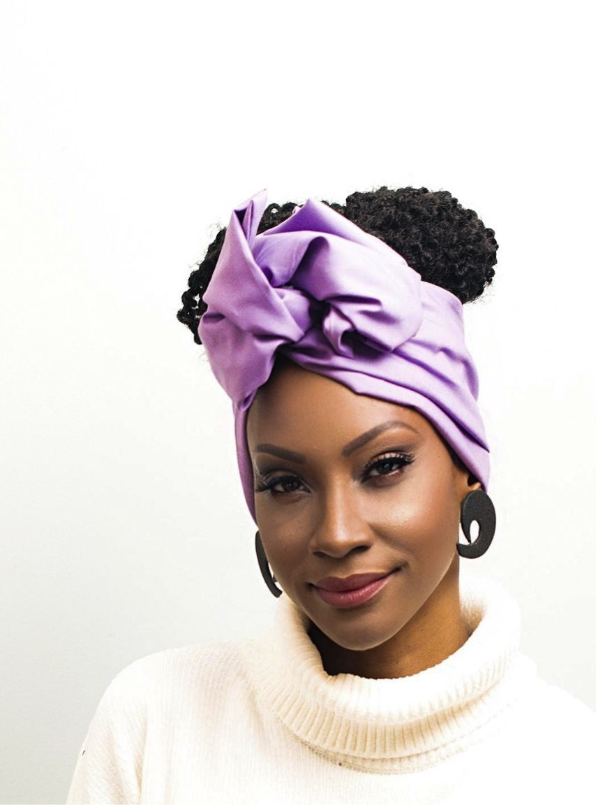 Wire Headwrap - TAMARA - Lilac Flexible Wrap