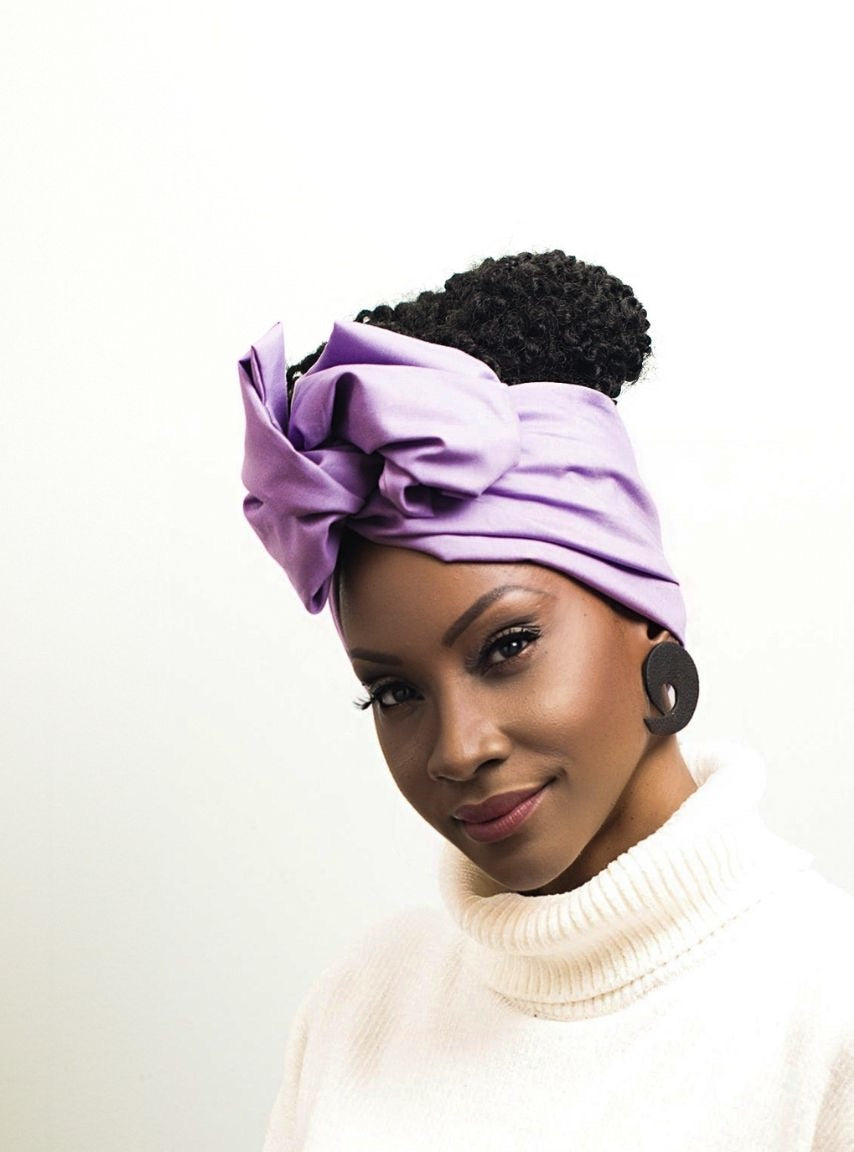 Wire Headwrap - TAMARA - Lilac Flexible Wrap