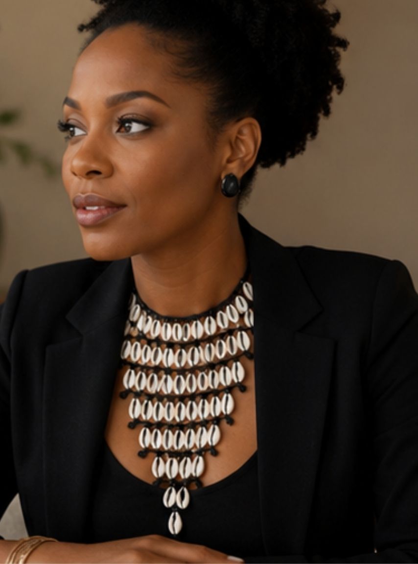 Cowrie Shell 2 Statement Necklace