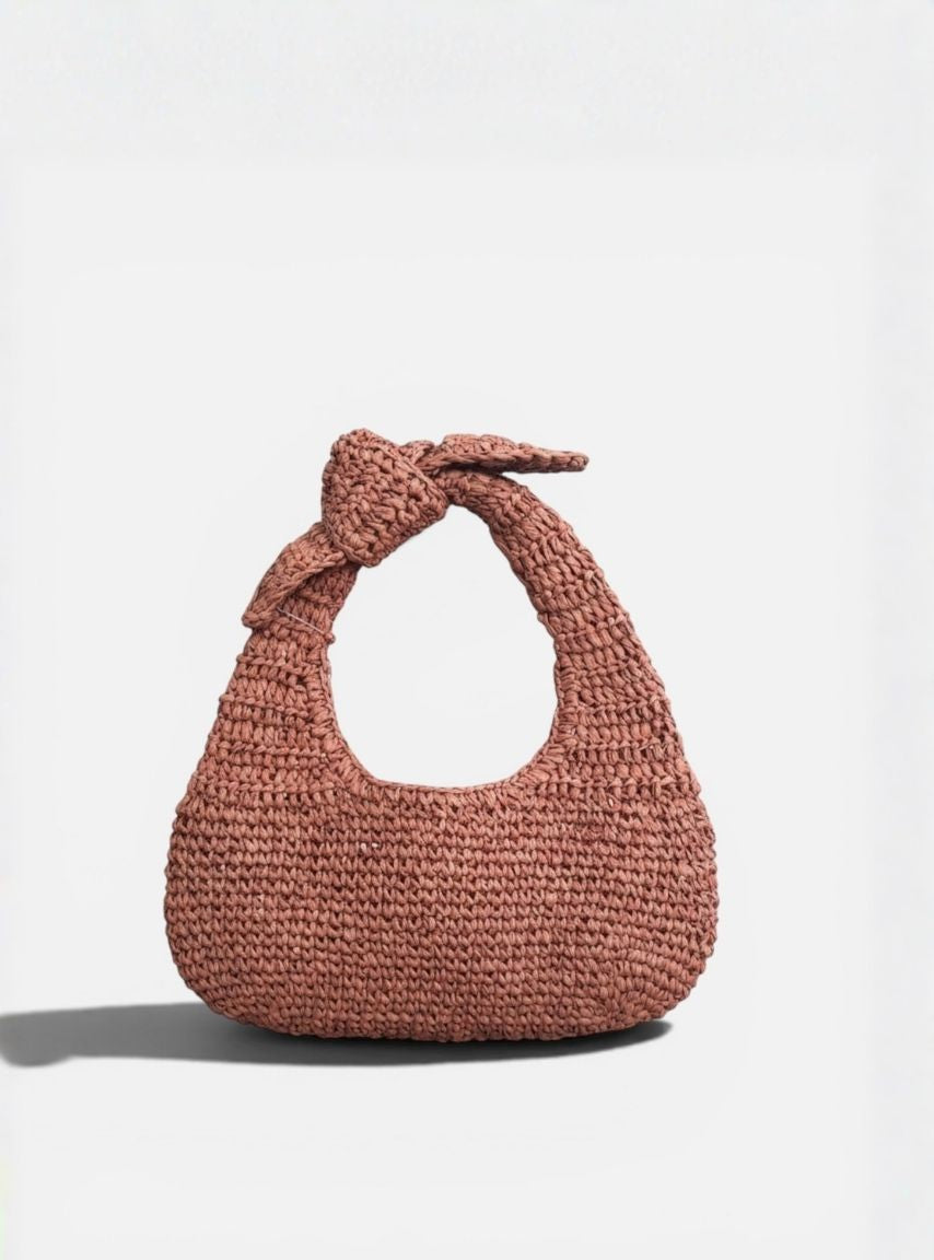Crochet Raffia Knot Handbag