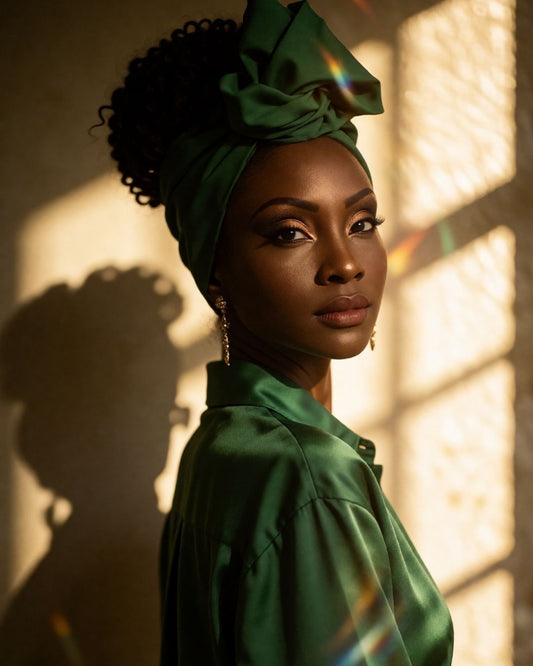 Wire Headwrap - BEATRIX - Green Flexible Wrap