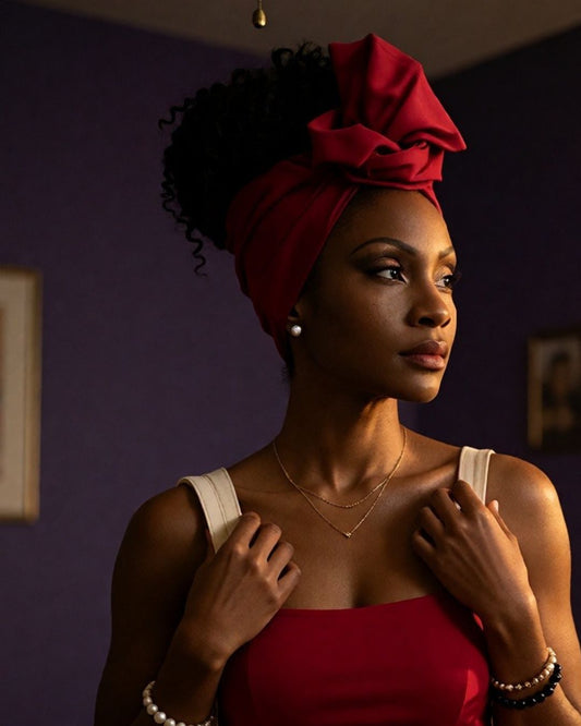 Wire Headwrap - CAMILLA - Red Wine Flexible Wrap