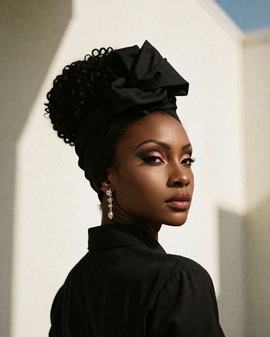 Amy Black Wire Headwrap – Easy Flexible No-Tie Head Wrap