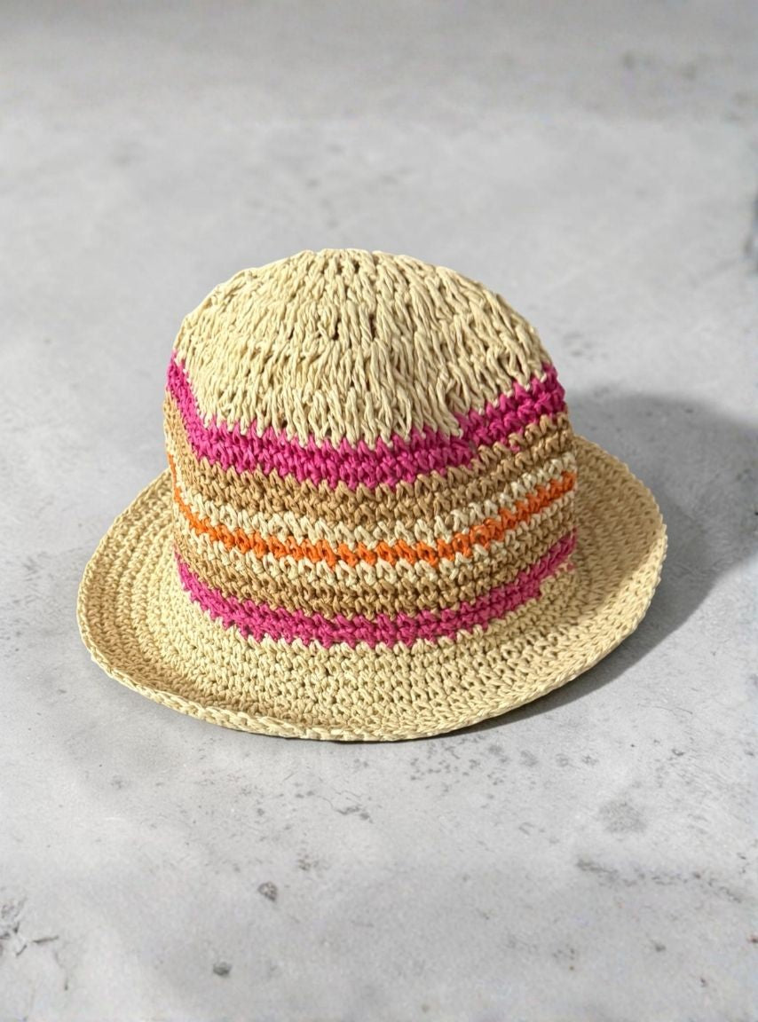 Summer Stripe Crochet Hat