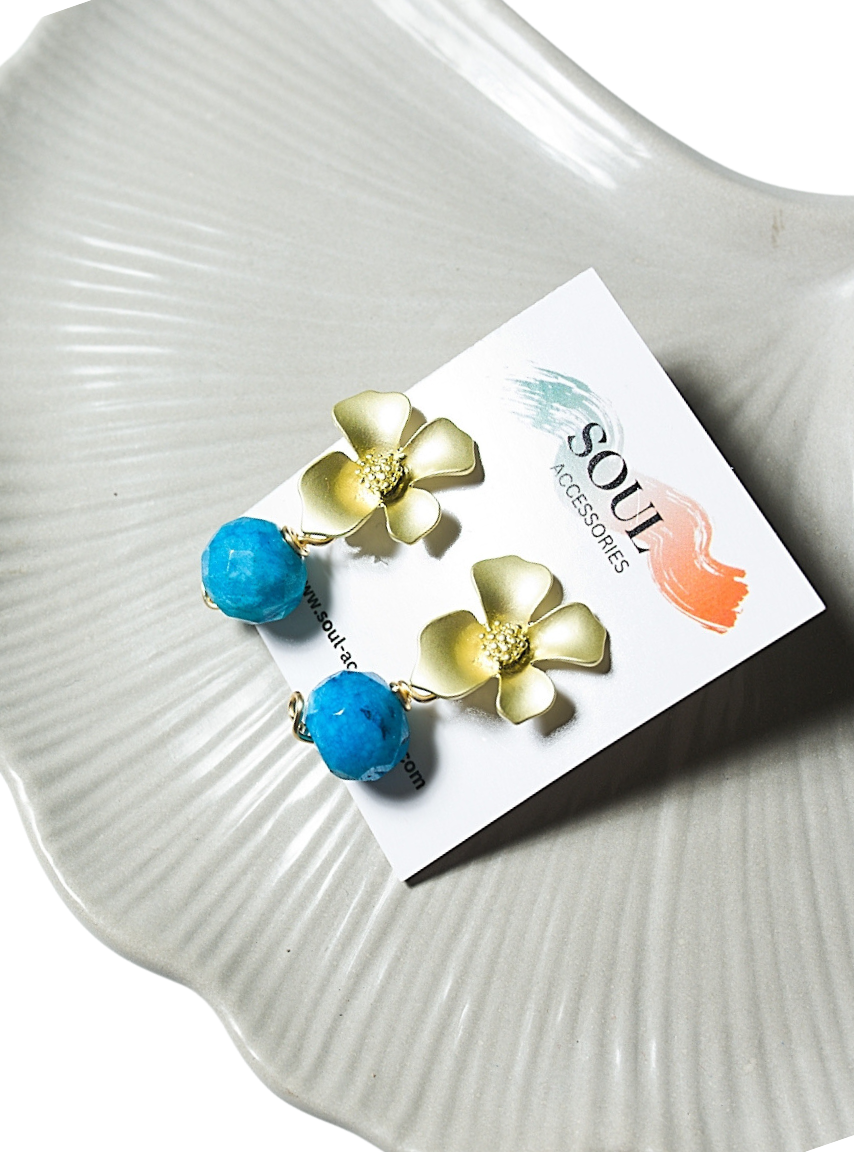 Turquoise Quartz Earring - Tara