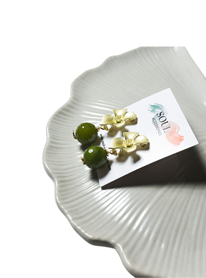 Green Quartz Earring - Tara