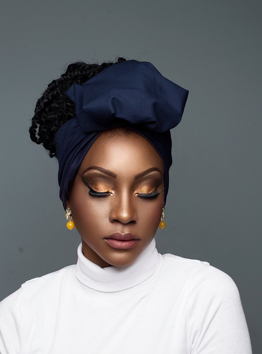 blue navy Wired headwrap, Wired headband.vibrant This headwrap  stylish and functional. It helps keep your hair off your face and neck, keeping you cool, calm, and collected. No more sticky hair moments ruining your summer fun! Wire Headwrap perfect gift for her on Valentines Day. African American Headwrap, Twist Head Wrap, Flexible Wire Head Wrap, Top Knot, Turban, Vibrant Twist Tie, Versatile Wire Headband, Best Wire headwrap, head wraps for woman. Wire Headband