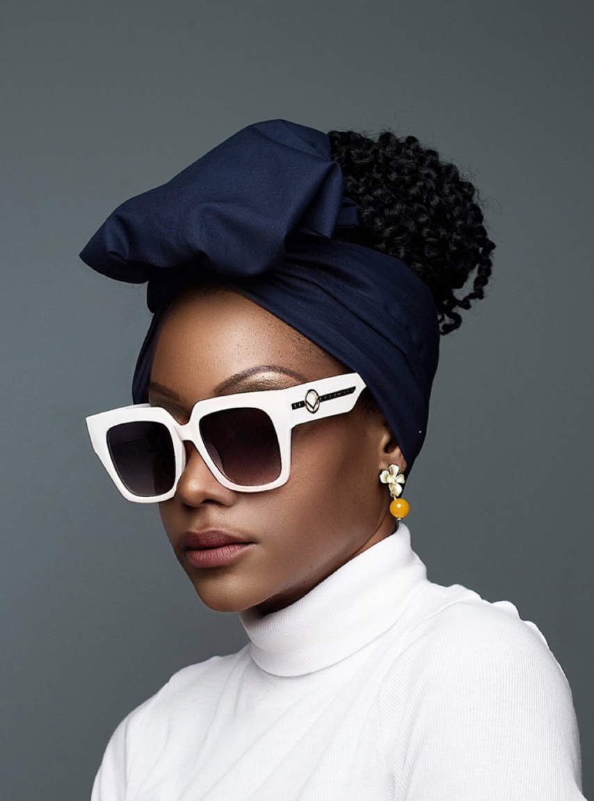 Wire Headwrap - Mila Navy Blue