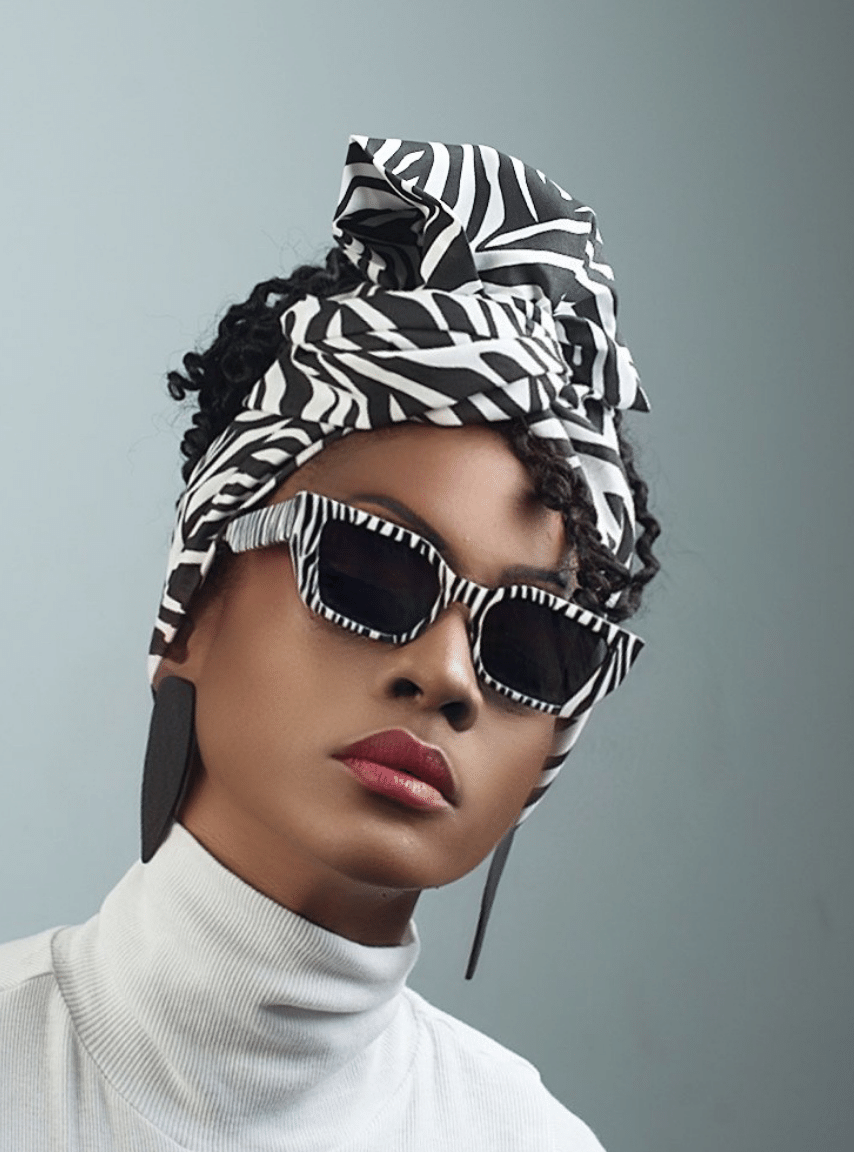 Zebra Print black and white, stripes. Get the perfect fit for your headwrap with our unique wire-infused design! Twist, bend and mold it into any shape you want. Say goodbye to traditional limitations!African American Headwrap, Twist Head Wrap, Flexible Wire Head Wrap, Top Knot, Turban, Vibrant Twist Tie, Versatile Wire Headband, Best Wire headwrap, head wraps for woman.