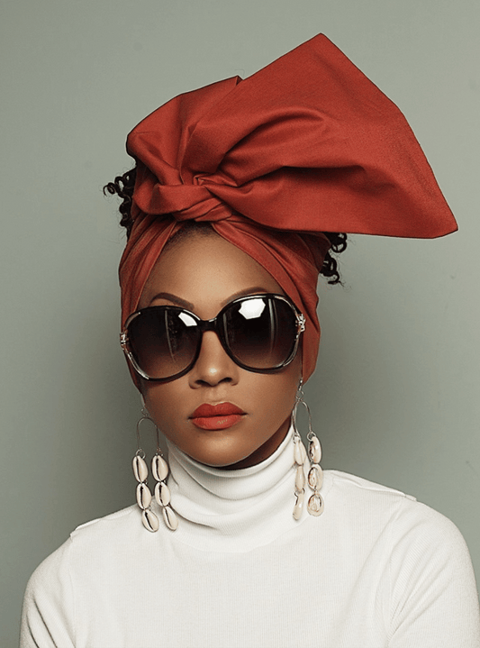 Burned Orange Twist Head Wrap, Flexible Wire Head Wrap, Top Knot, Turban, Vibrant Twist Tie, Versatile Wire Headband