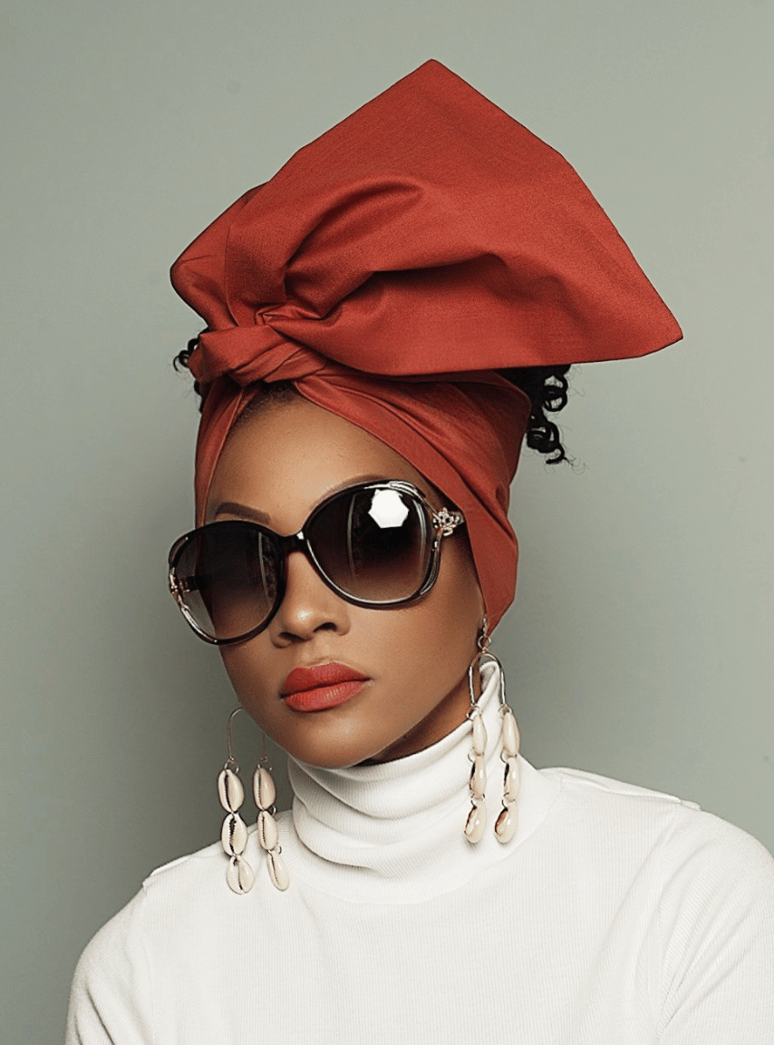 Burned Orange Twist Head Wrap, Flexible Wire Head Wrap, Top Knot, Turban, Vibrant Twist Tie, Versatile Wire Headband