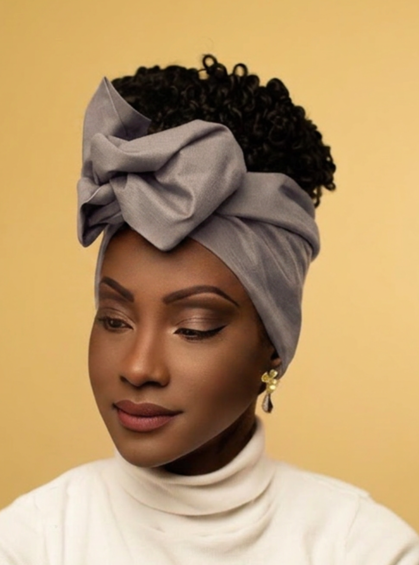 Wire Headwrap - Nilda - Grey Flexible Wrap