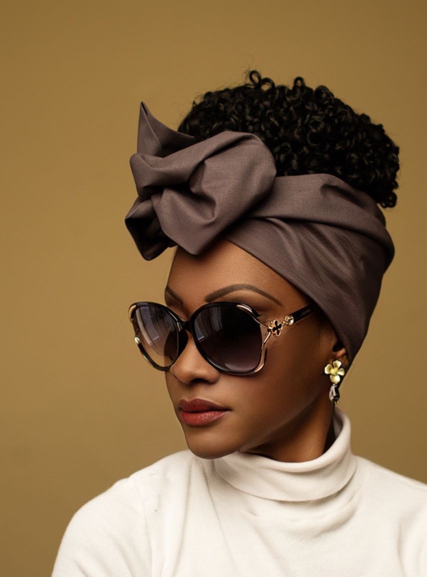 Wire Headwrap - ZELDA - Charcoal Flexible Wrap