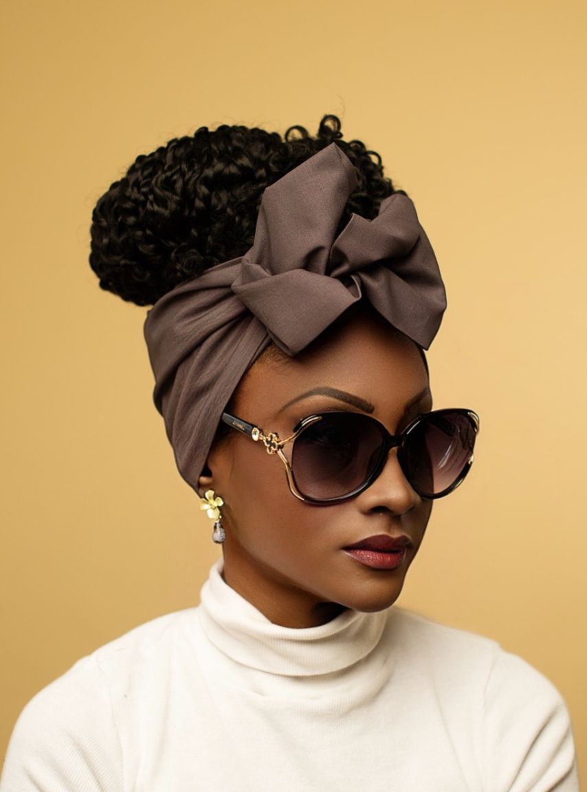 Wire Headwrap - ZELDA - Charcoal Flexible Wrap