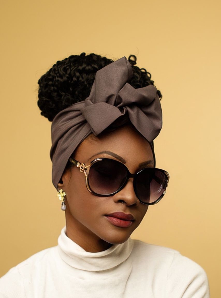Wire Headwrap - ZELDA - Charcoal Flexible Wrap