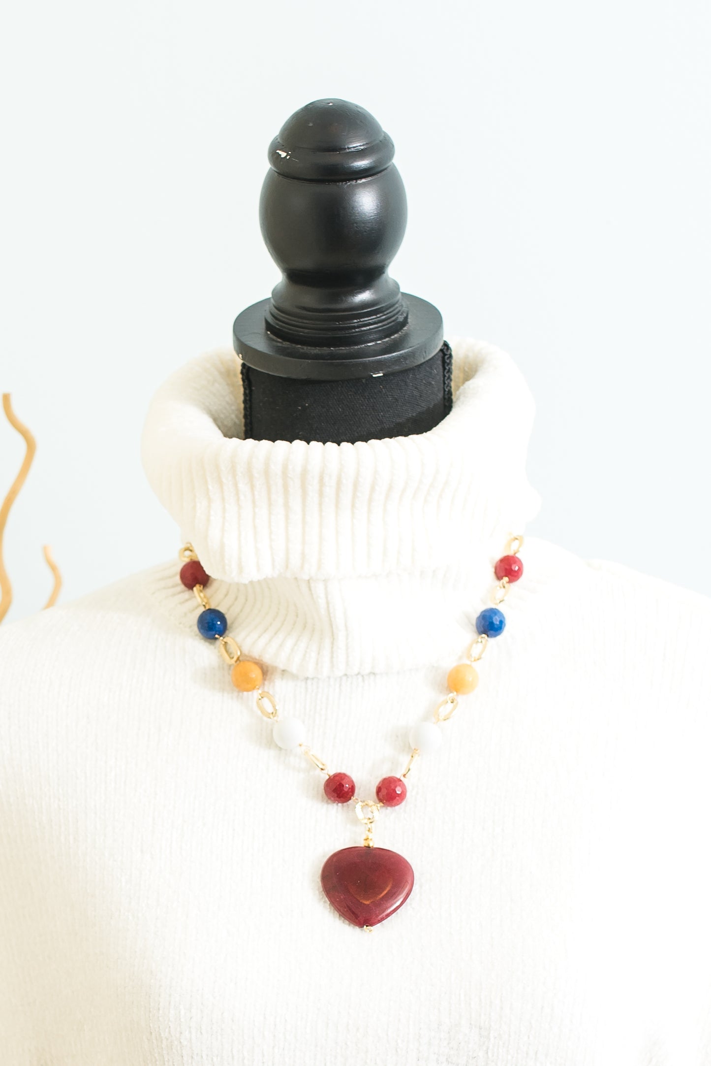 Multicolor Jade Stones Necklace