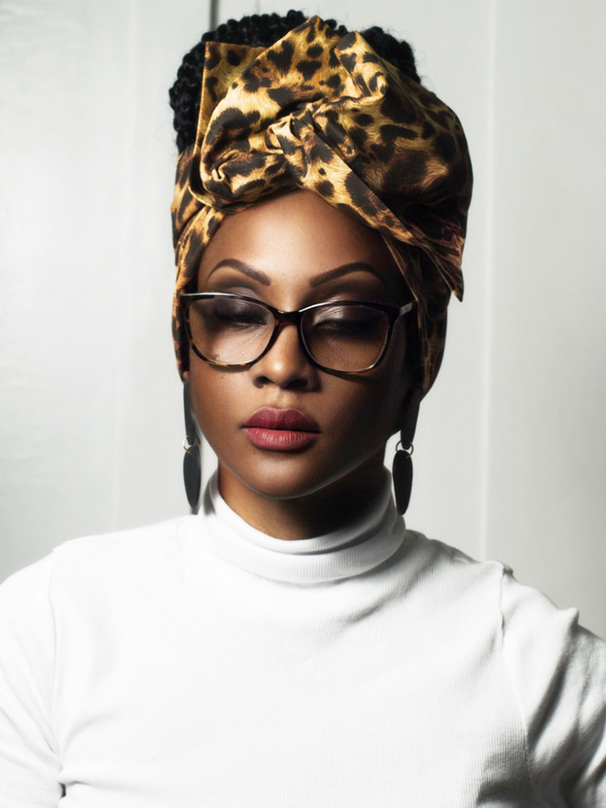 Animal print wire headwrap