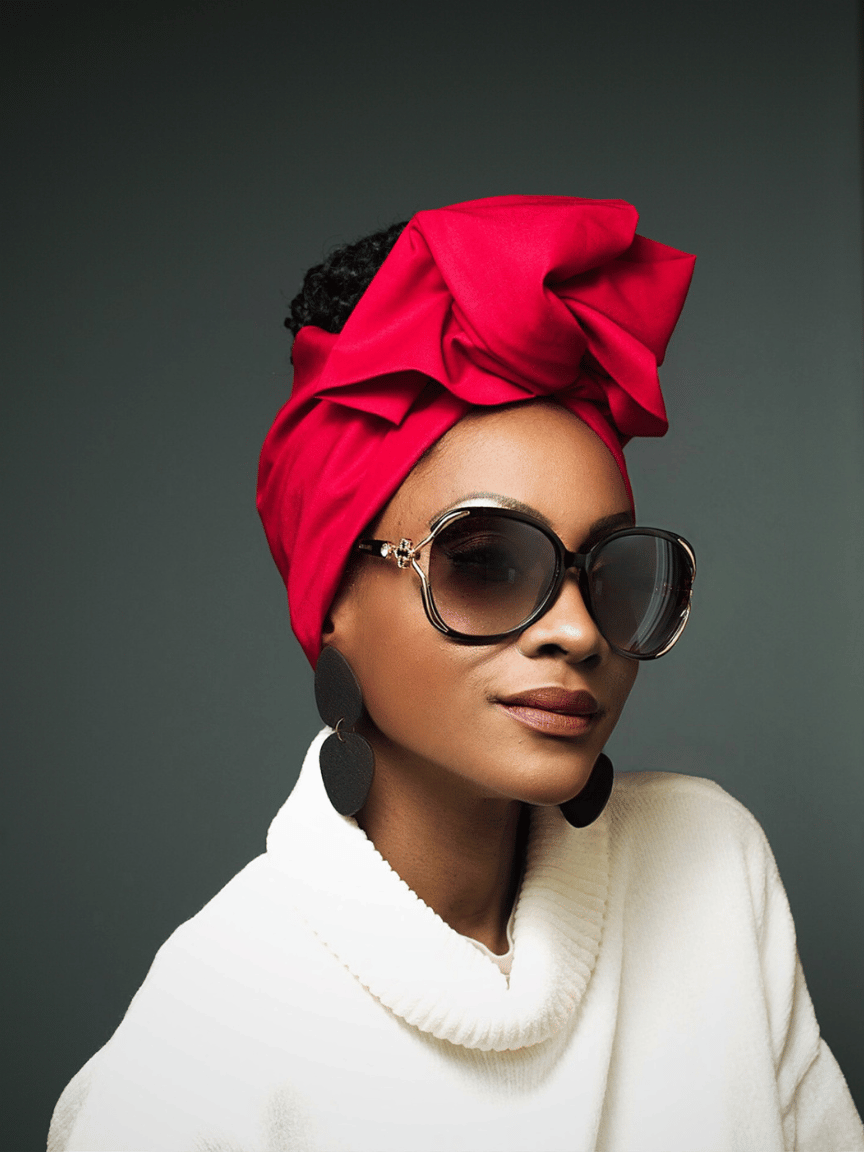 Red hot sale head wrap