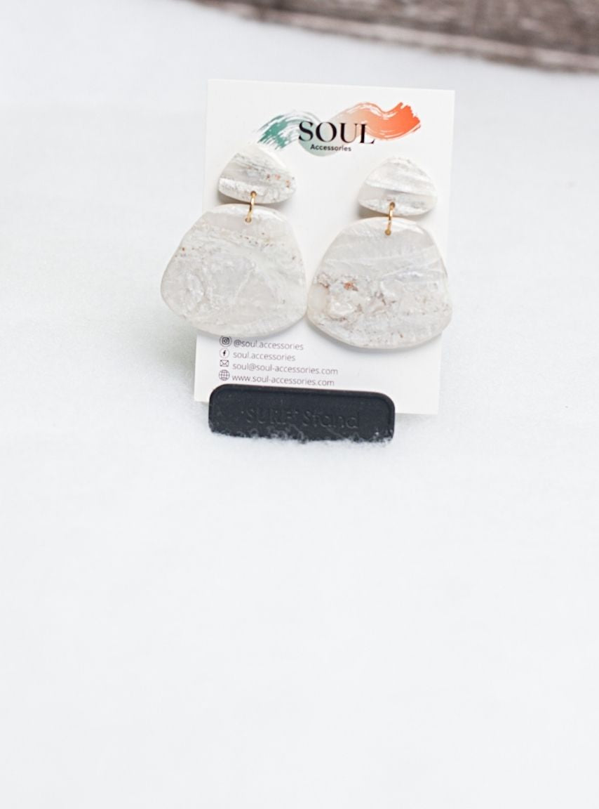 Clay White Bride earrings