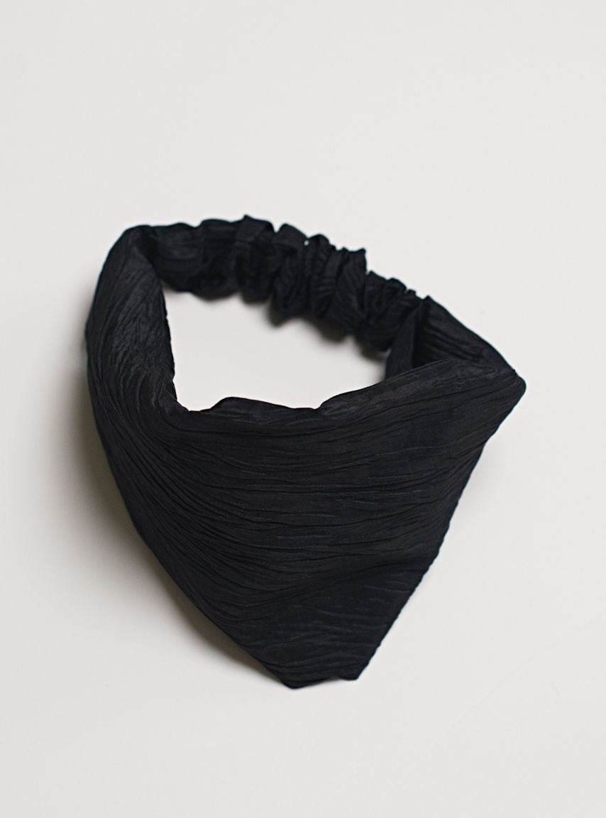 Black Pleated Headband