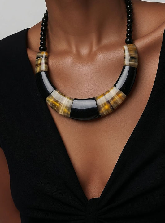 Buffalo Horn Statement Necklace