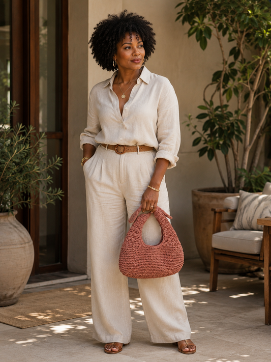 Crochet Raffia Knot Handbag