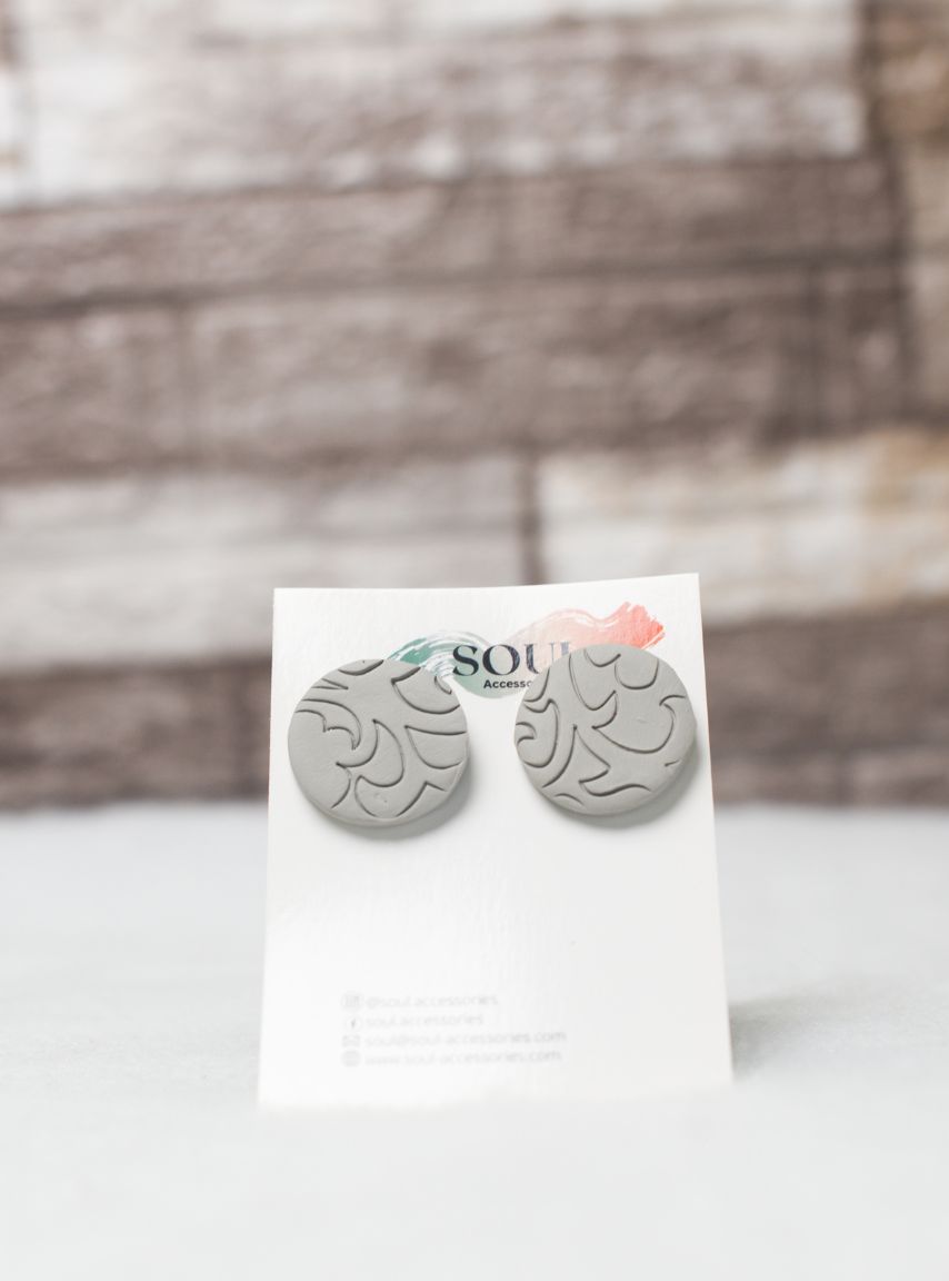 Clay Medium Stud Clay Earrings