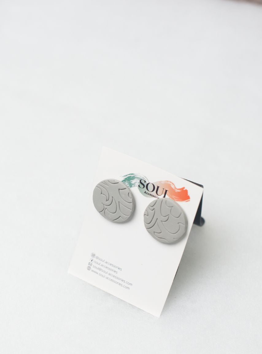 Clay Medium Stud Clay Earrings