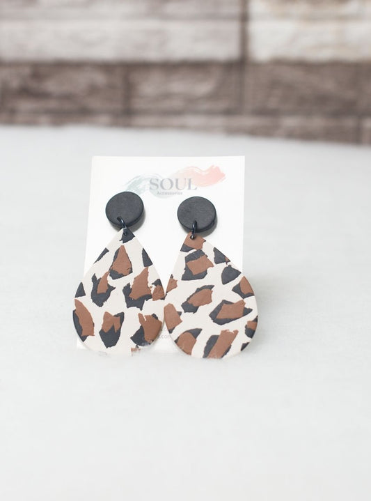 Clay Animal Print Earrings