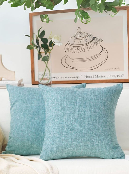 Pillow Covers, 24 x24 inch (60cm), Set of 2, Teal