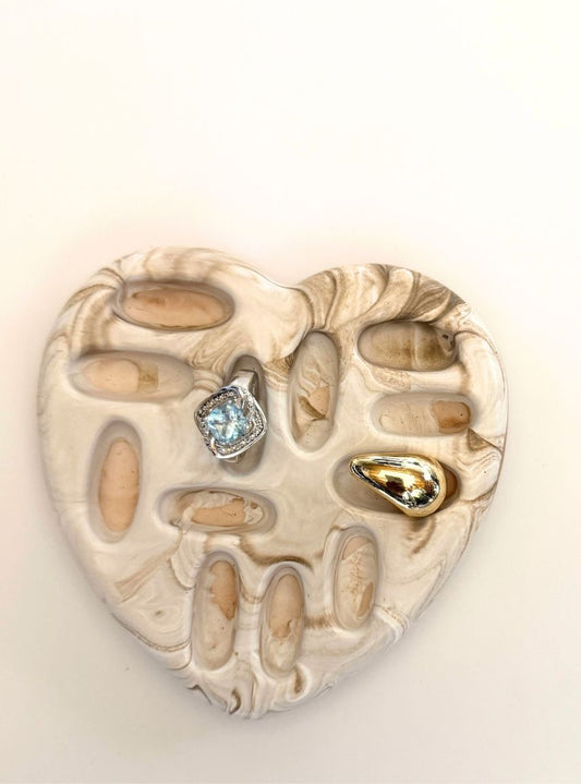 Jewelry Ring Tray, Ring Organizer, Ring Display, Woman Ring Holder, Heart Shape