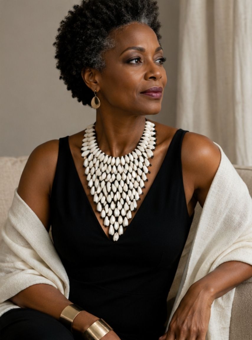 Cowrie Shell Statement Necklace