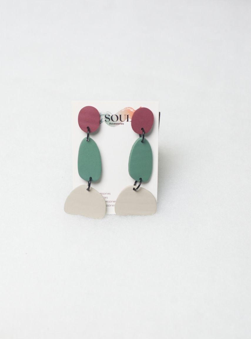 Clay Dangle Long Earrings