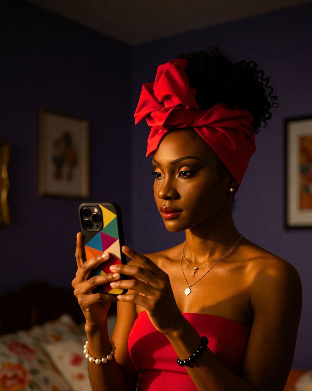 Wire Headwrap - CAMILLA - Red Wine Flexible Wrap