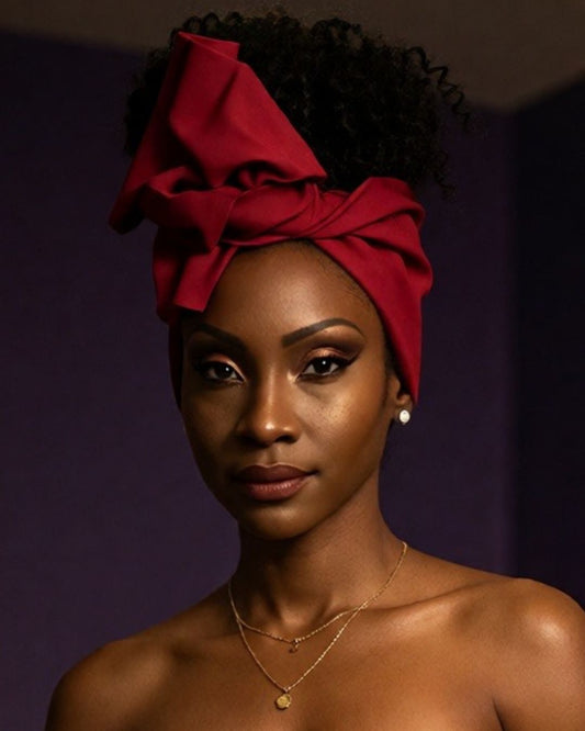 Wire Headwrap - CAMILLA - Red Wine Flexible Wrap