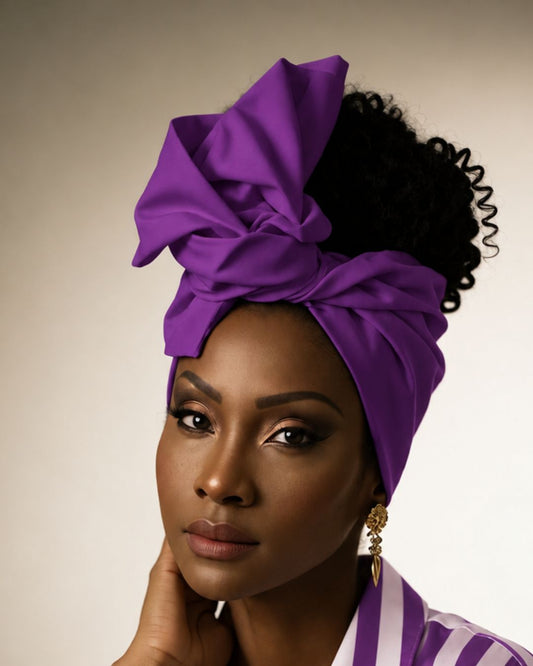 Wire Headwrap - VIOLETH - Purple Solid Wire Band