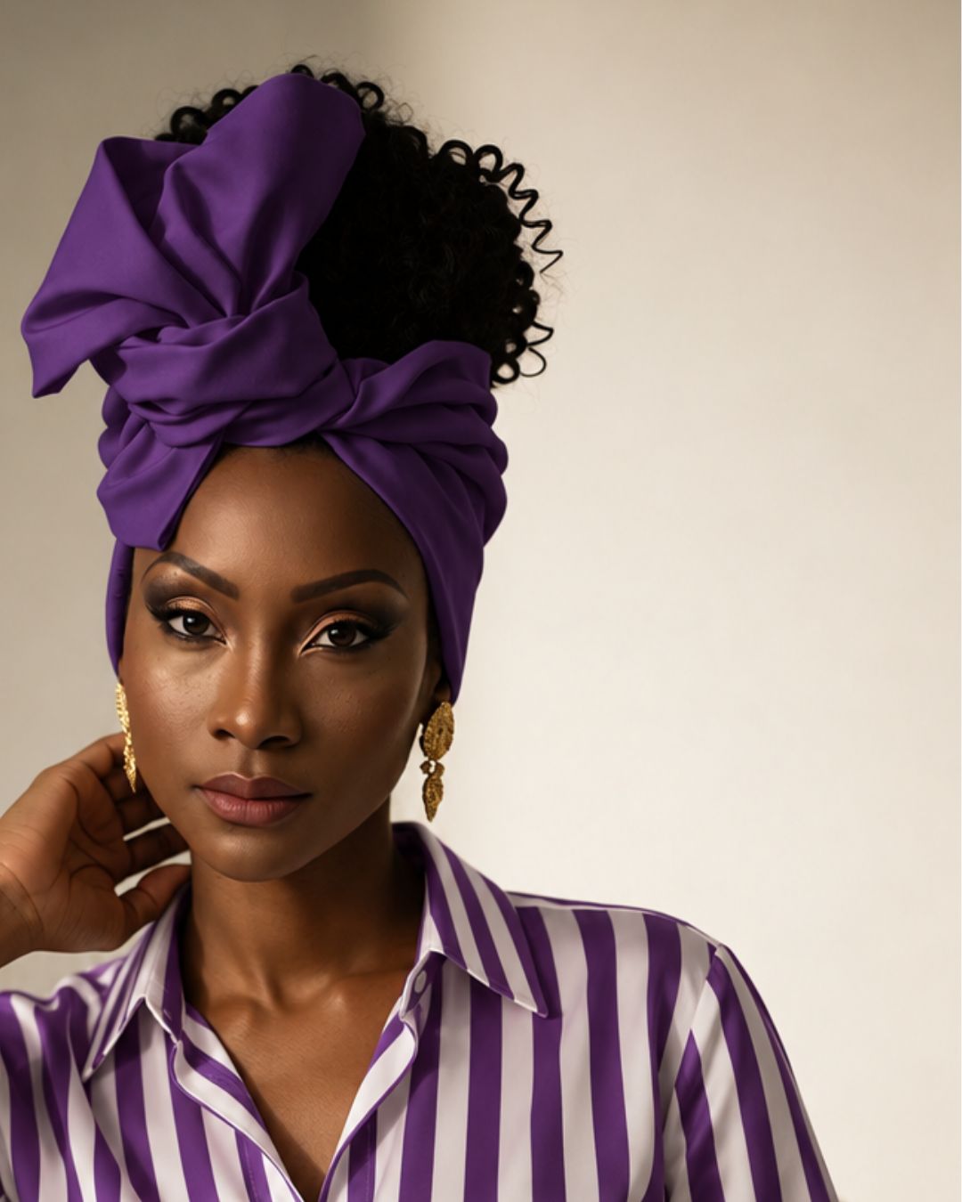Wire Headwrap - VIOLETH - Purple Solid Wire Band