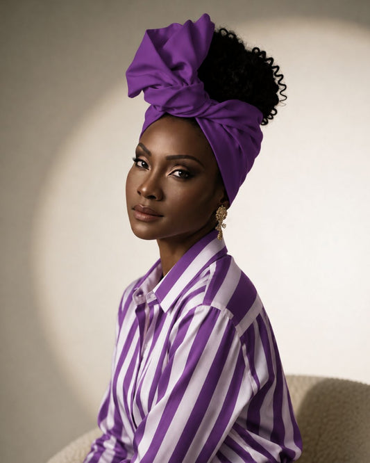 Wire Headwrap - VIOLETH - Purple Solid Wire Band