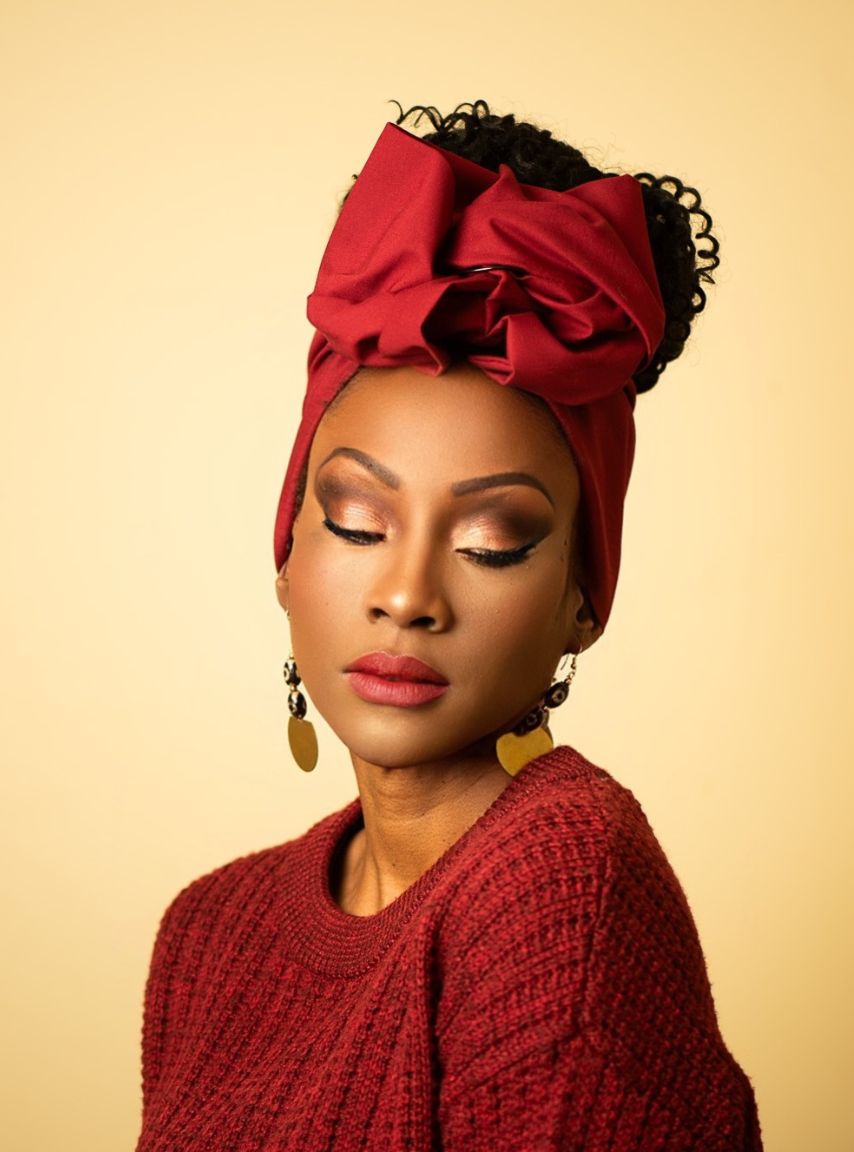 Wire Headwrap - CAMILLA - Red Wine Flexible Wrap