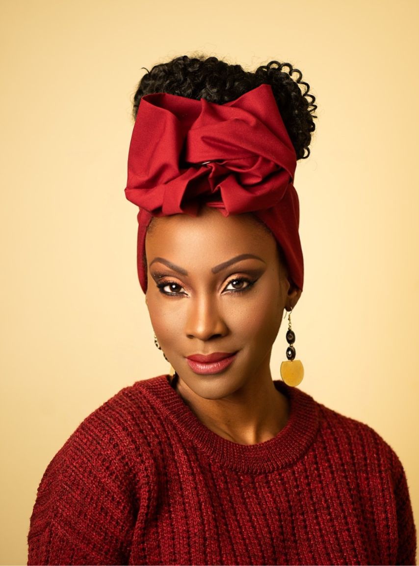 Wire Headwrap - CAMILLA - Red Wine Flexible Wrap