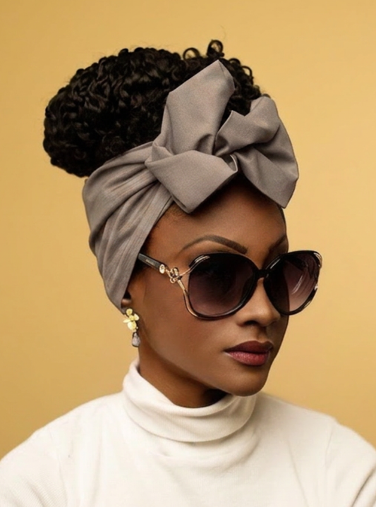 Wire Headwrap - Nilda - Grey Flexible Wrap