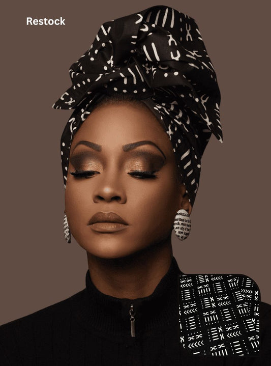 Wired Headwrap - Taraji Black & White