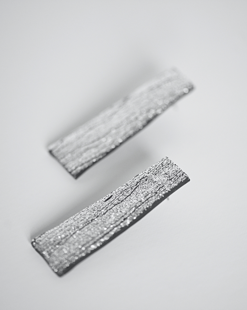 Silver Medium Clay Earrings