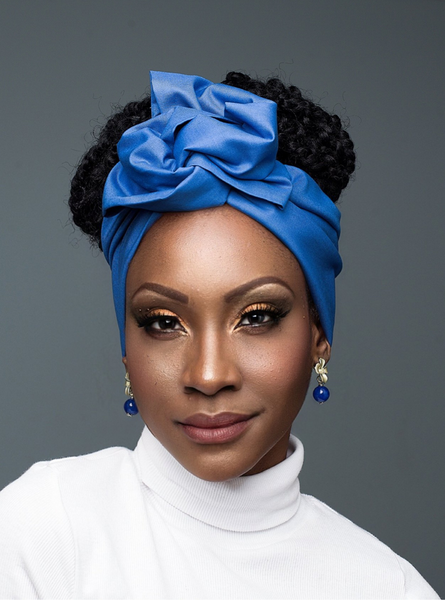 Wire Headwrap - AZURE - Royal Blue Wire Turban Wrap – Soul  display picture 2
