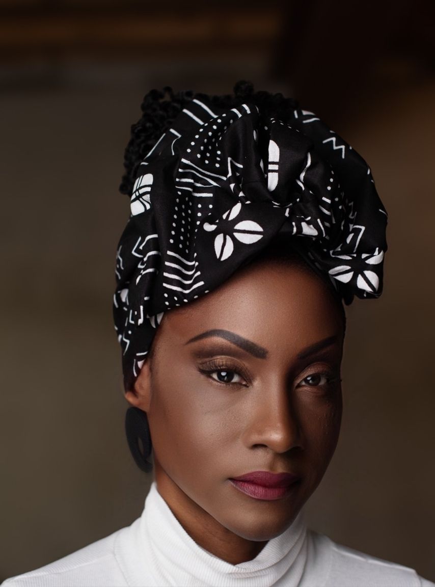 Wire Headwrap - Dakari - Black & White African Wire Headwrap